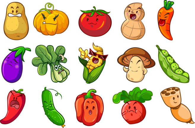 可爱蔬菜卡通